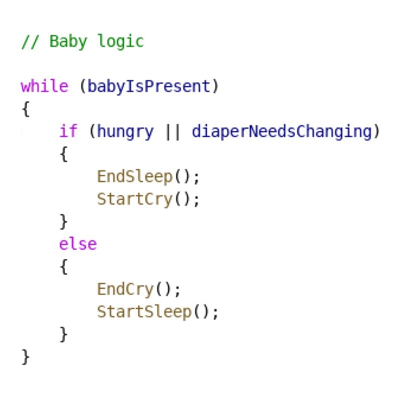 Baby logic Programmierer Geschenkidee
