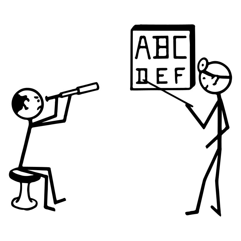 Augenarzt, Sehtest