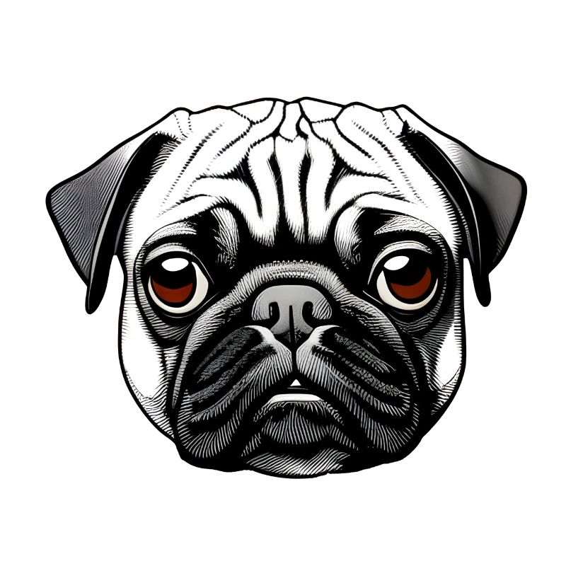 Pug Design Motif d’impression graphique