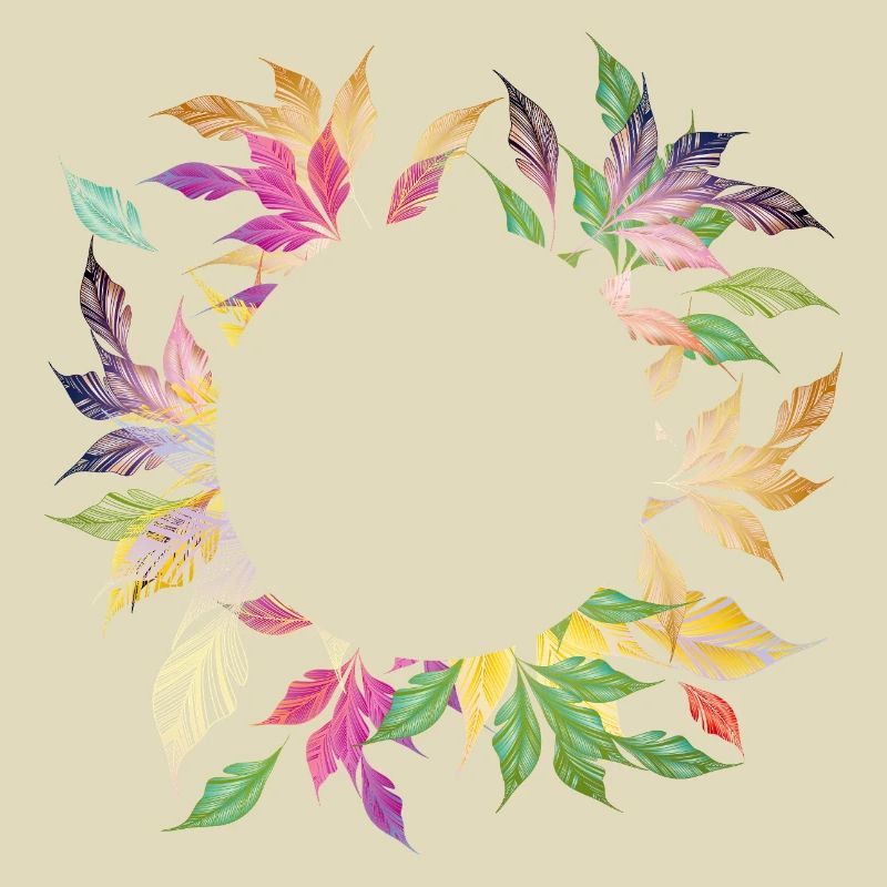 Imaginative leaf frame – delicately shimmering