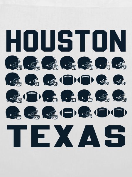 Texas Football Grid mit Helmen