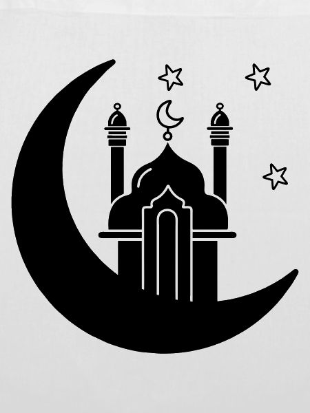 Moschee religiöse Kultstätte im Mond