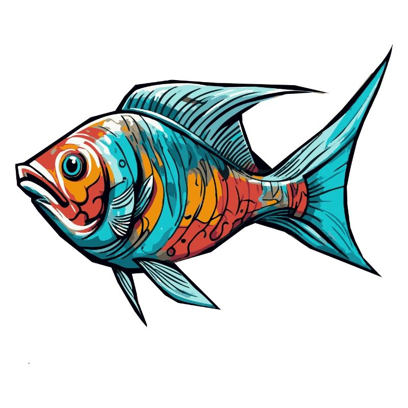 Colorful Graffiti Fish