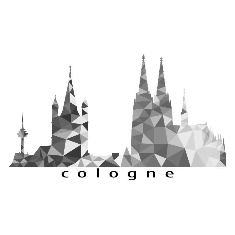 Cologne colored black and withe font
