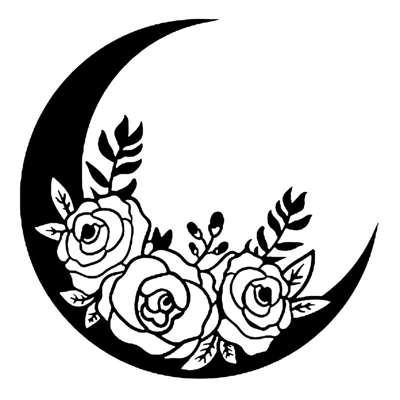Schwarzer blühender Mond