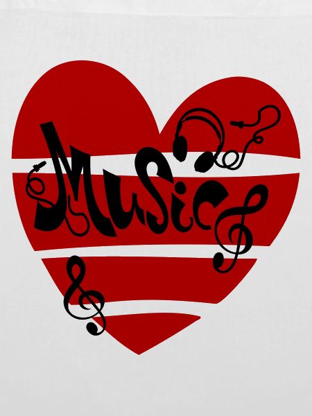 Musik Herz mit Noten