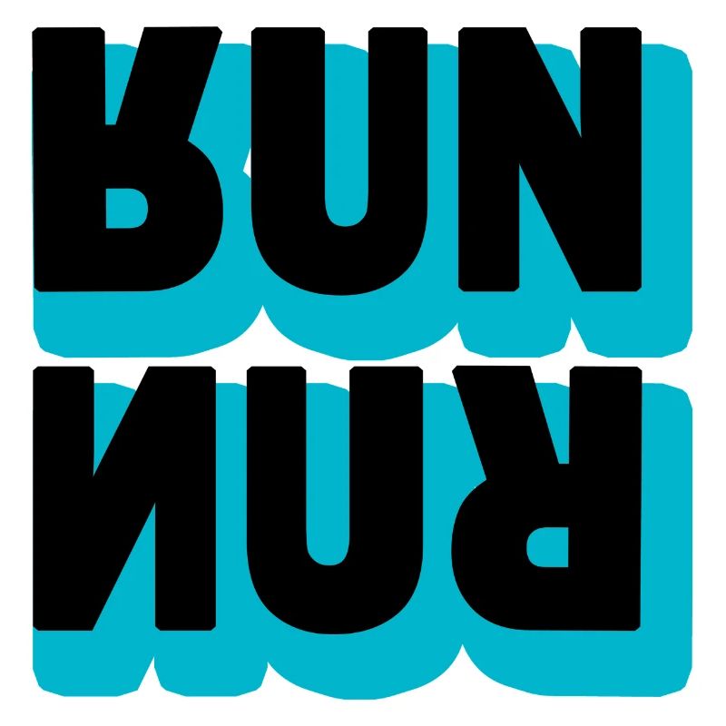Course à Pied Run Typographie