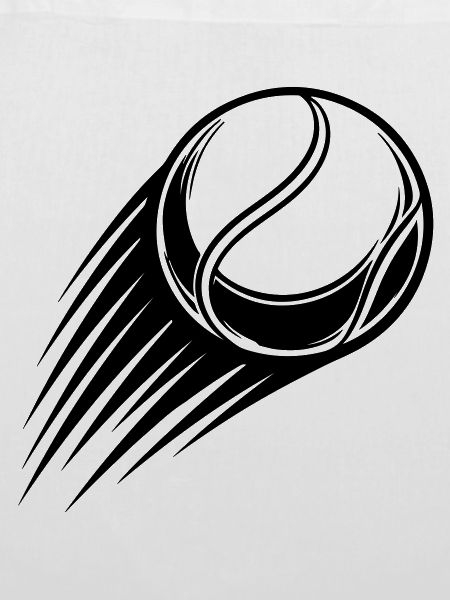Tennisball Bewegung Schwarz Symbol