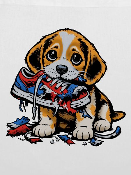 Beagle Zerstört Sneaker