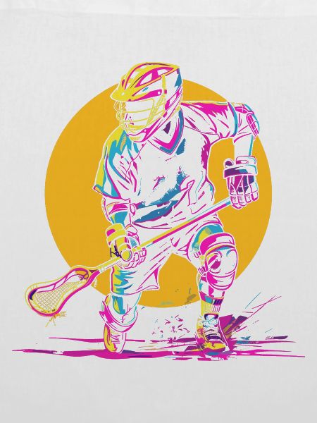 Lacrosse Spieler Synthwave