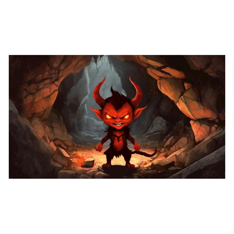 evil devil - young cute little monsters