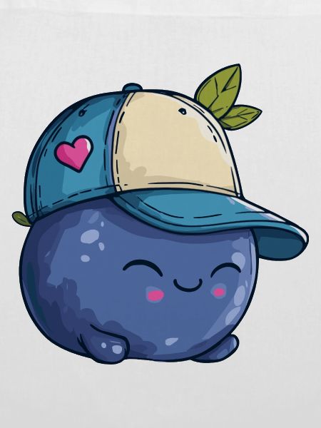 Kawaii Blaubeere mit Cap