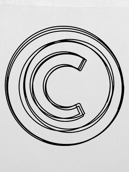 Copyrightzeichen handgezeichnet