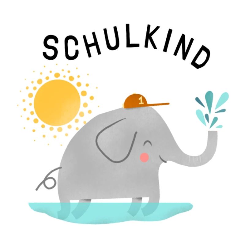 Schulkind Elephant | Schulbeginn Geschenkidee