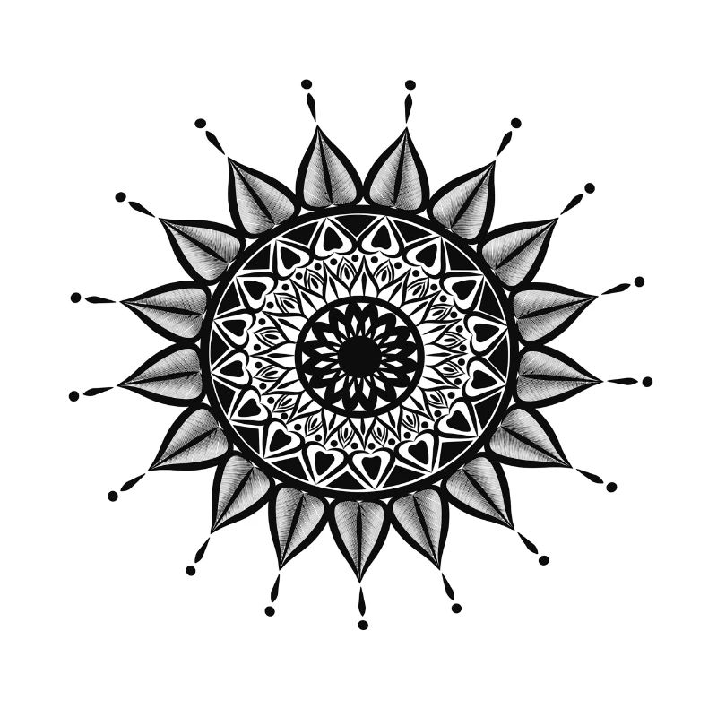 GROSSE MANDALA schwarz