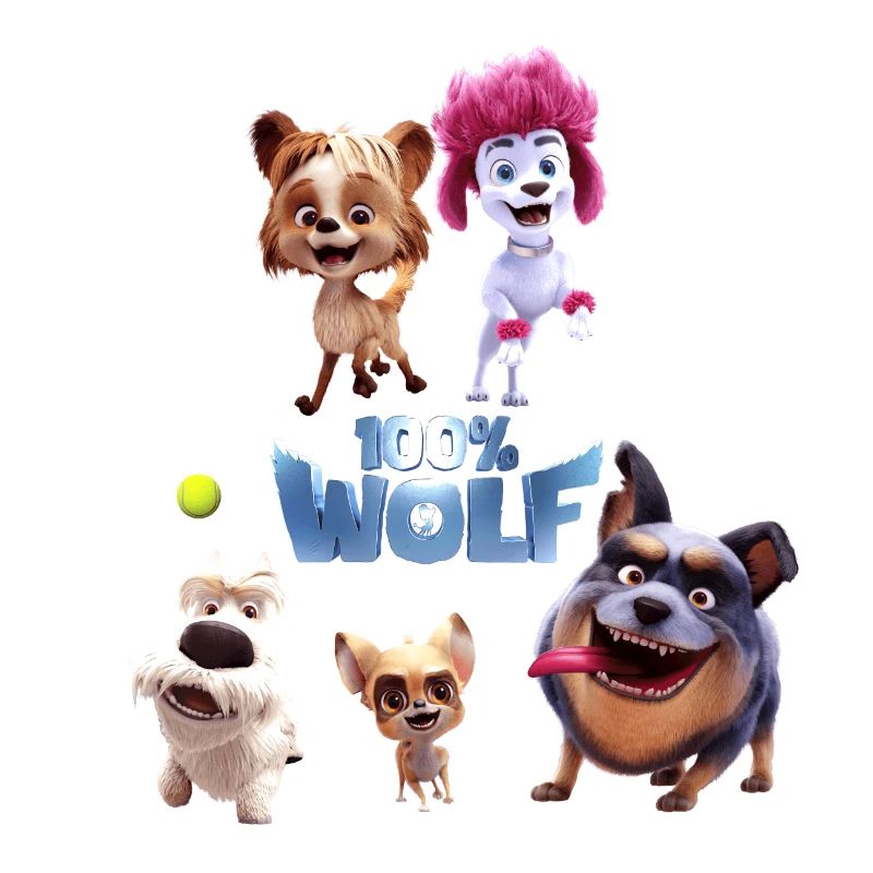 100% Wolf Freddy joue avec les chiens