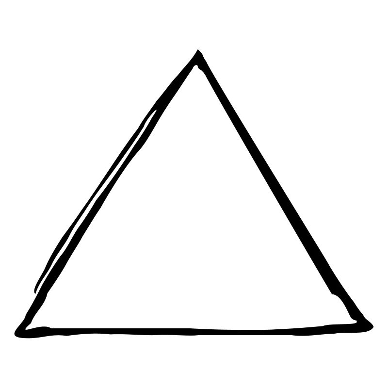 Triangle dessiné à la main (1C)