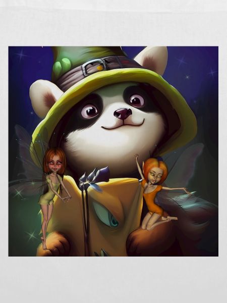 Süßer Panda mit kleinen Feen