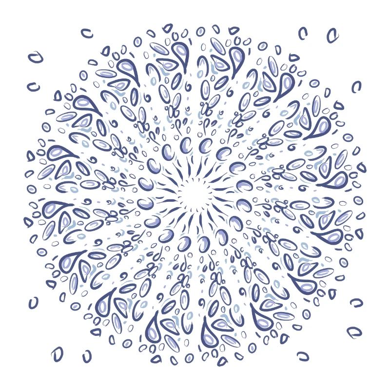 Azure Mandala Bloom