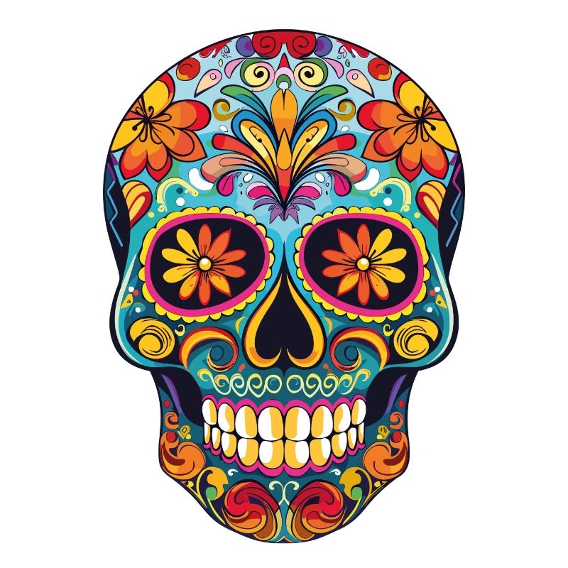 Colorful skull pattern