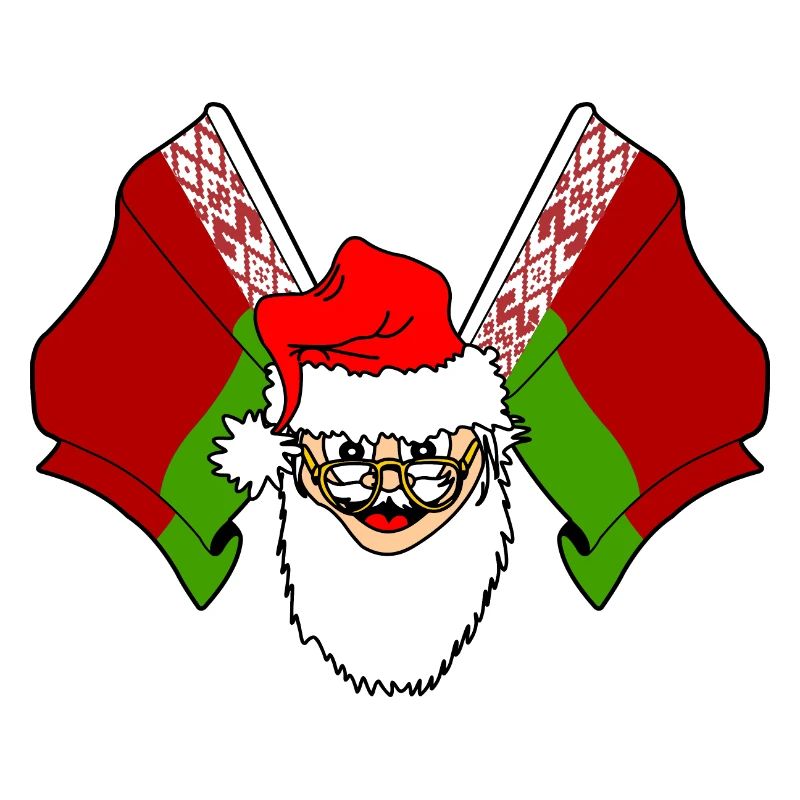 Drapeau du Père Noël Biélorussie texte bannière