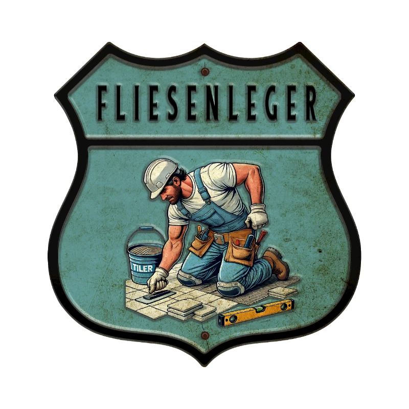 Fliesenleger Wappen Design