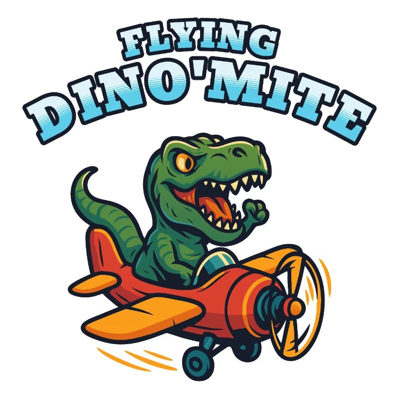 Fliegendes Dino'Mite-Flugzeug