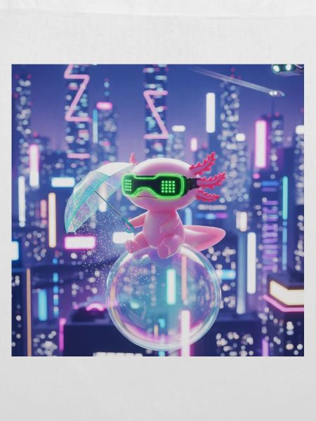Futuristischer Neon-Drache mit VR-Ausrüstung