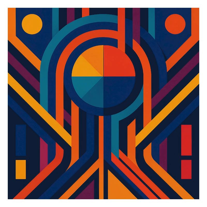Lebendiges geometrisch-abstraktes Design