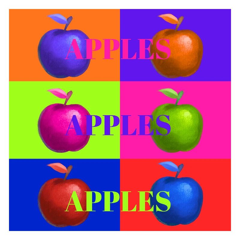 Pop Art Apfel Collage Design