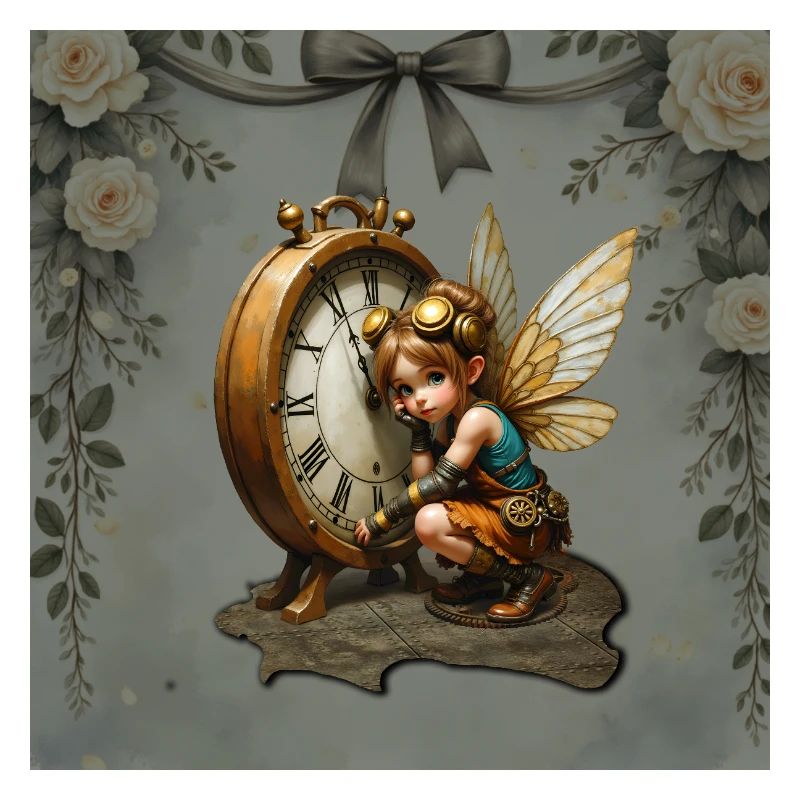 Magic clock with mechanical fairy