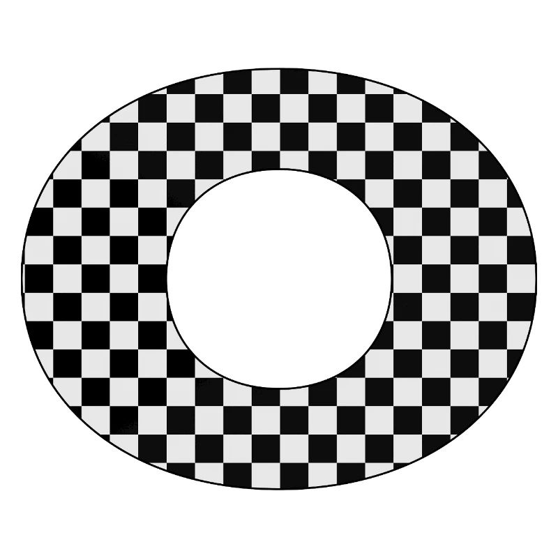 Optisches Check Design - Zahl Null