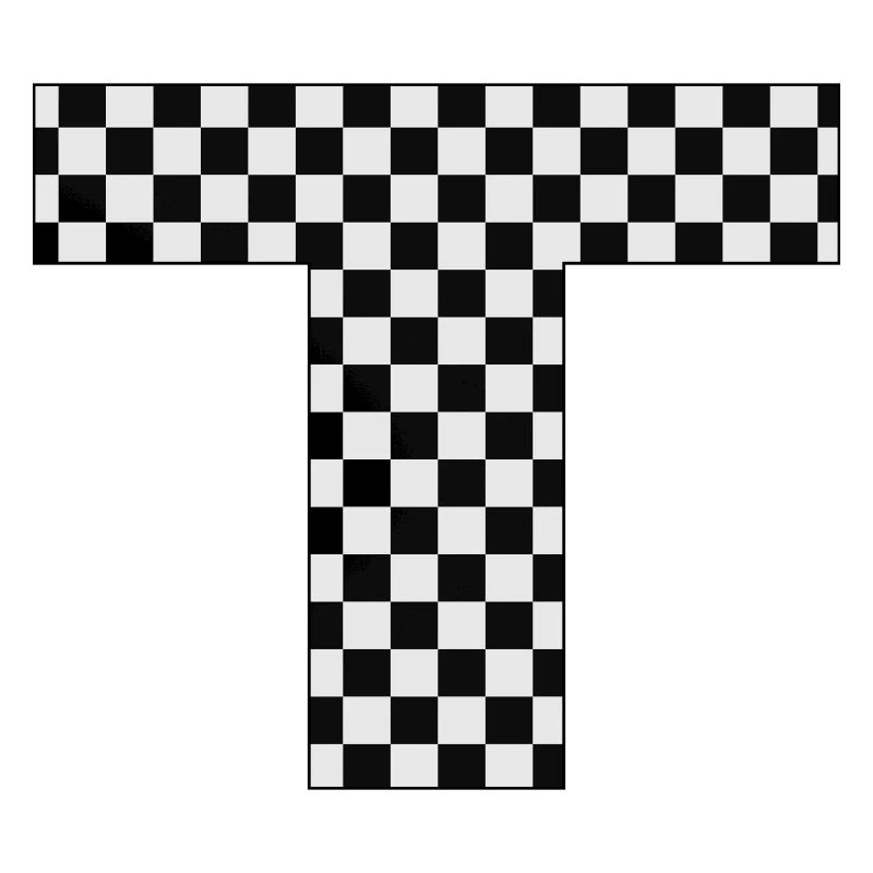 Checkerboard T Buchstabe