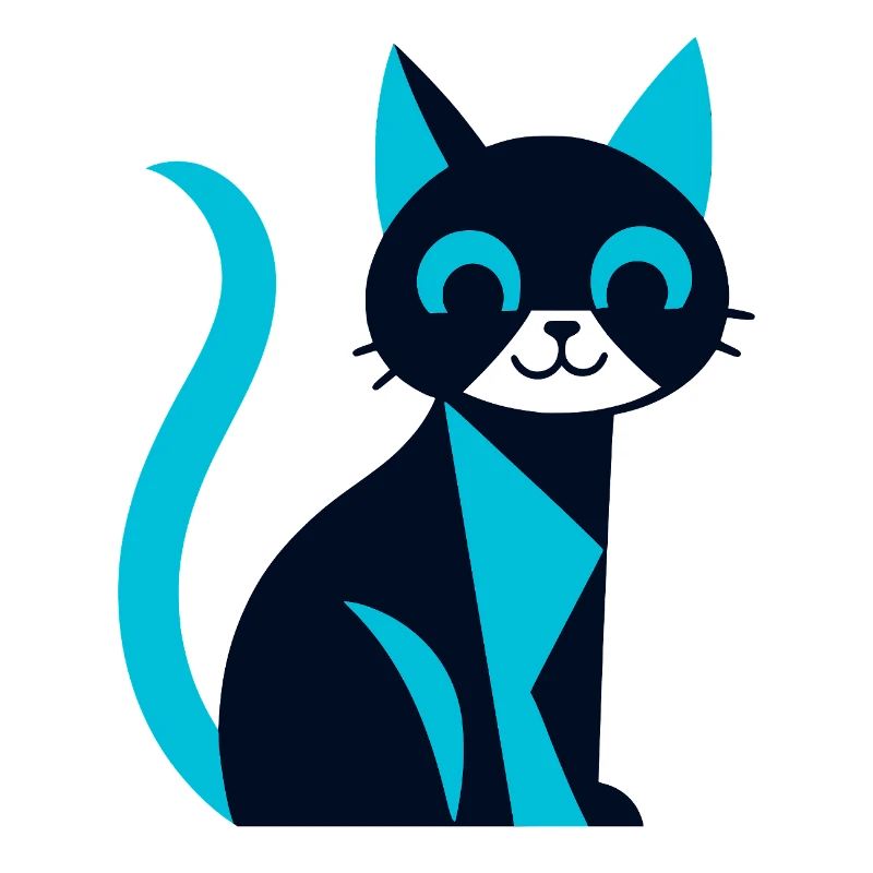 Schwarz-Blau Katze mit Aww-Effekt