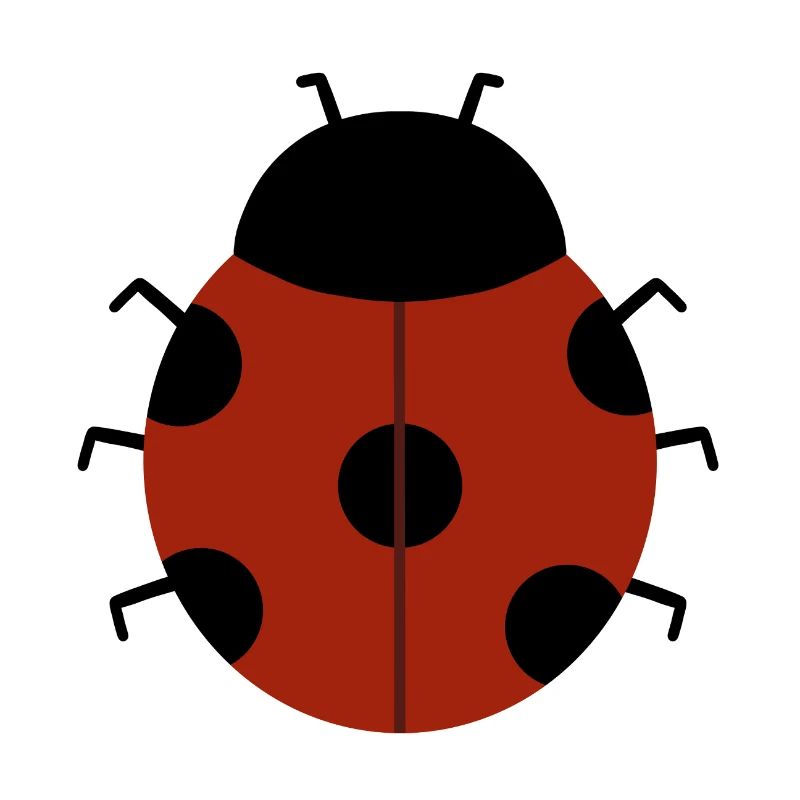 Red Ladybug Illustration for Eco-Friendly Apparel