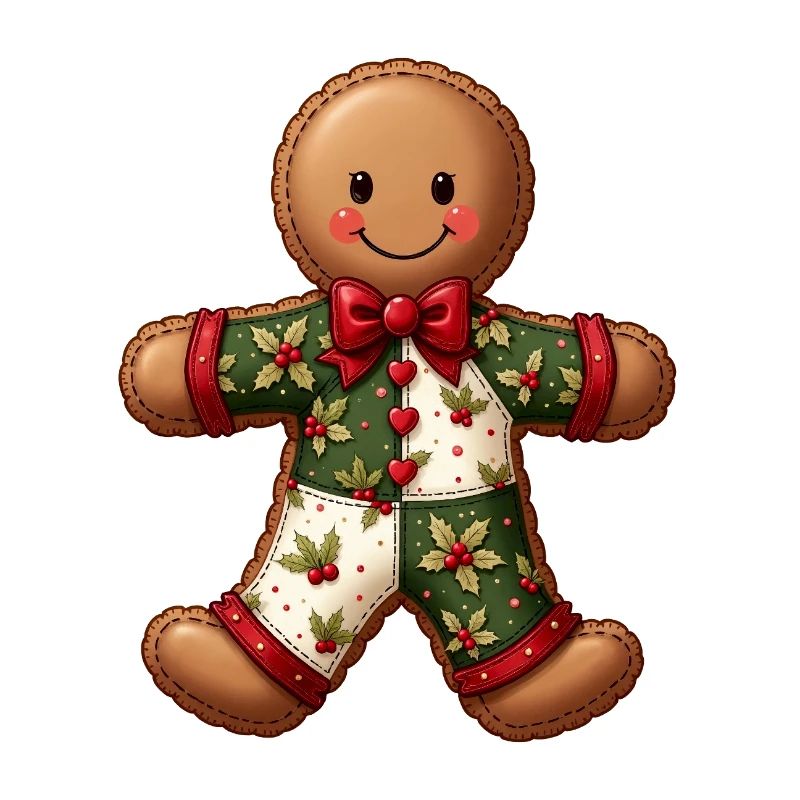 Gingerbread Christmas Motif Patchwork