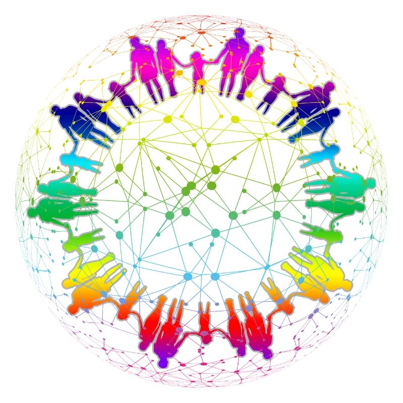 Regenbogen Netz der Gemeinschaft