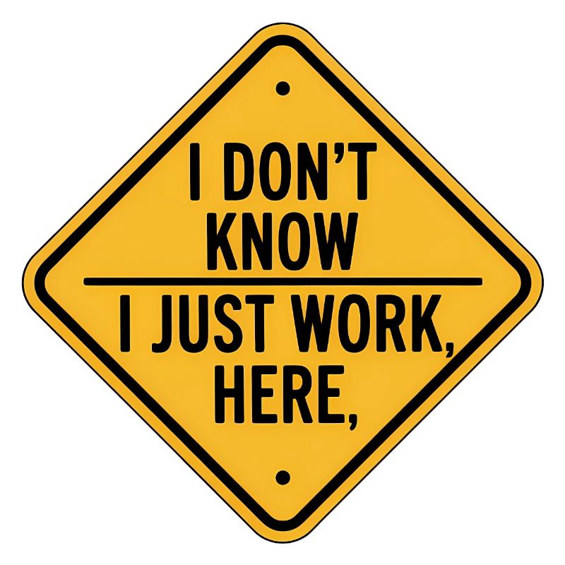 I dont know I just work here - Funny Construction 