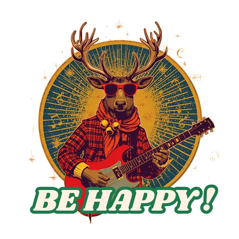 Deer Rocker Gitarre SEI GLÜCKLICH