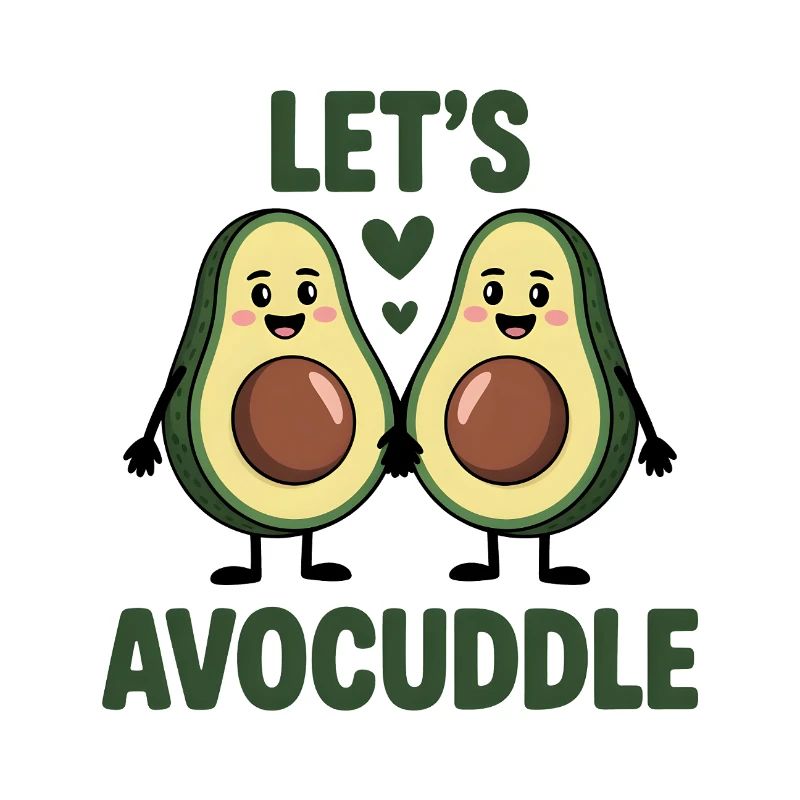 Let's Avocuddle – Lustiges Avocado Pärchen Design