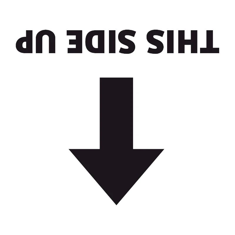 This Side Up - Inverted Arrow