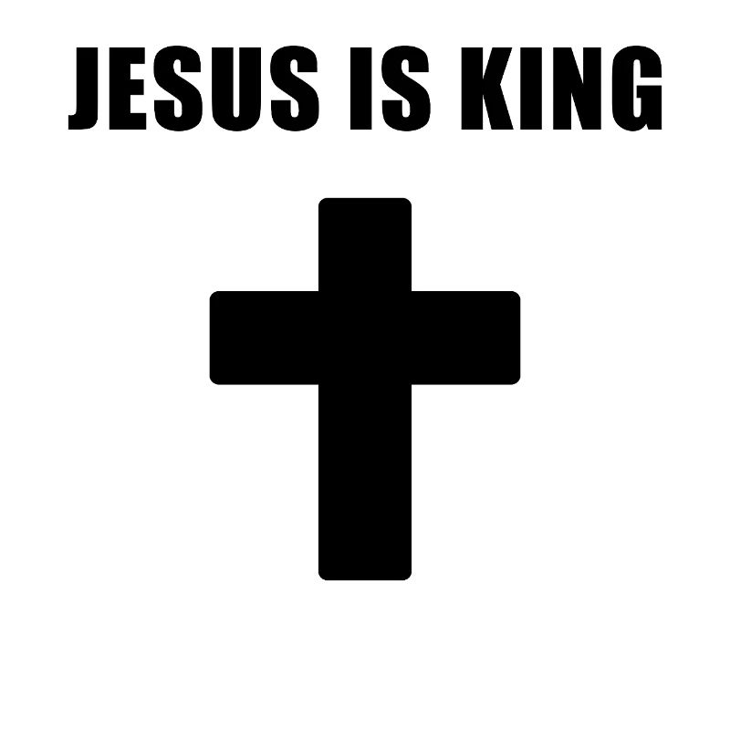 Jesus Is King Minimal Cross Design