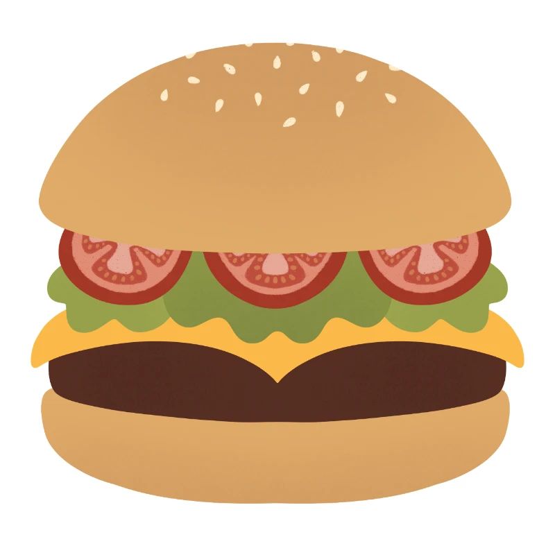 Klassische Burger Flat Kunst