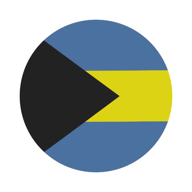 Drapeau rond des Bahamas