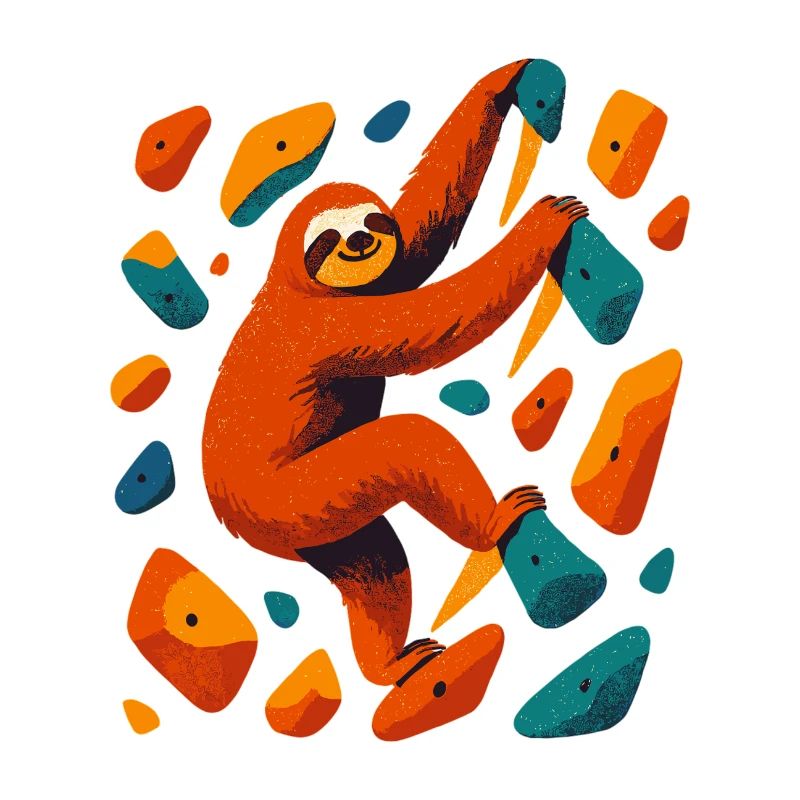 Bouldering Sloth Climbing Hall Gift