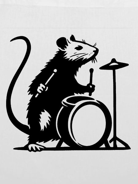 Ratte am Schlagzeug