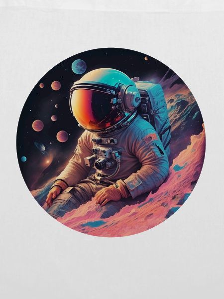 Astronaut in Neon Cosmos