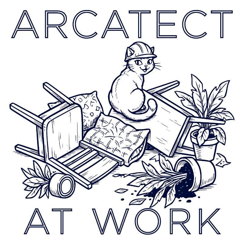 Worker's cat at work