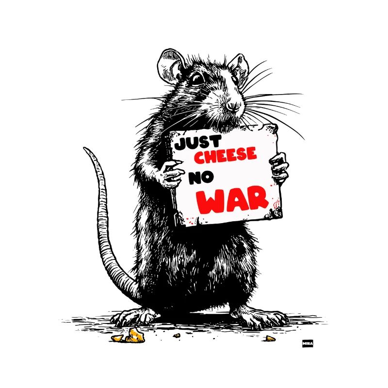 Just Cheese No War Slogan