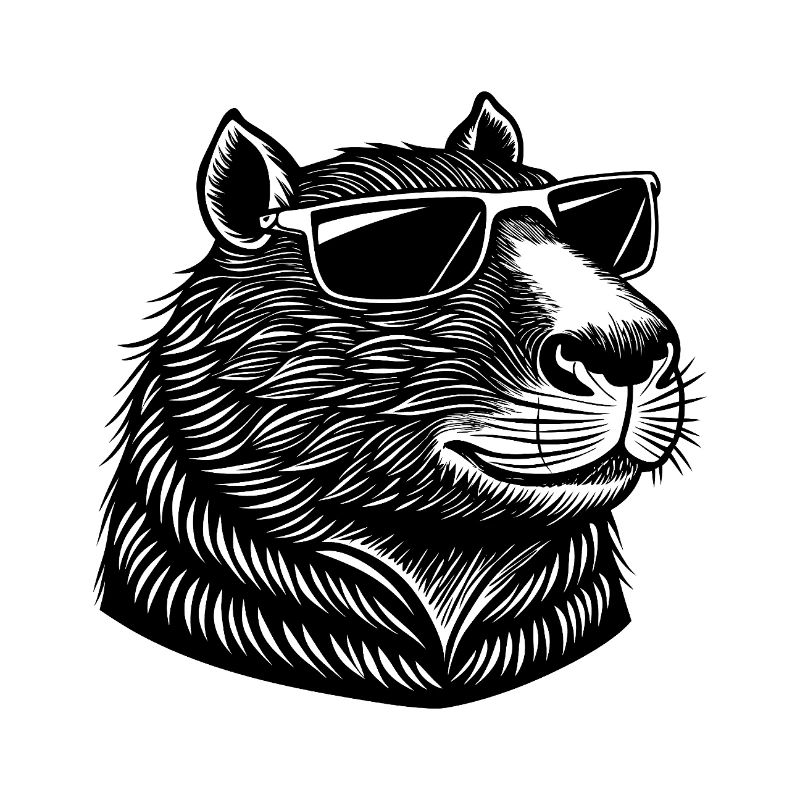 Capybara mit Sonnenbrille